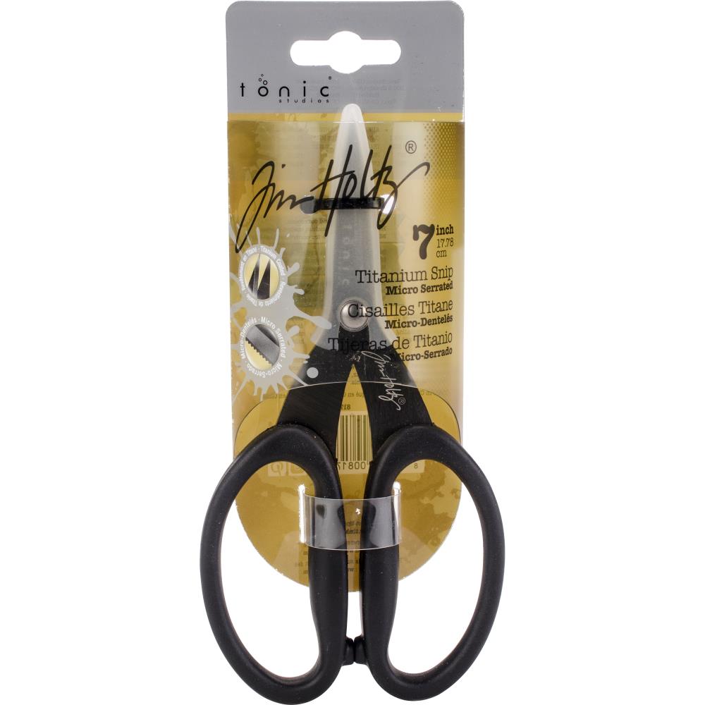 Tim Holtz Scissors Tonic Studio Kushgrip Handles with non stick titanium snips with micro serrated sharp blades