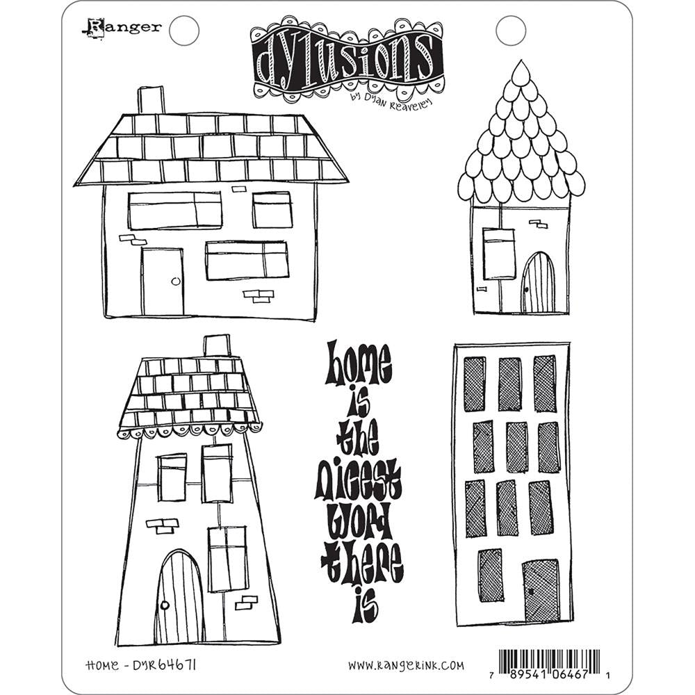 Dylusions Dyan Reaveley Cling Rubber Stamps - Home - by Stampers Anonymous