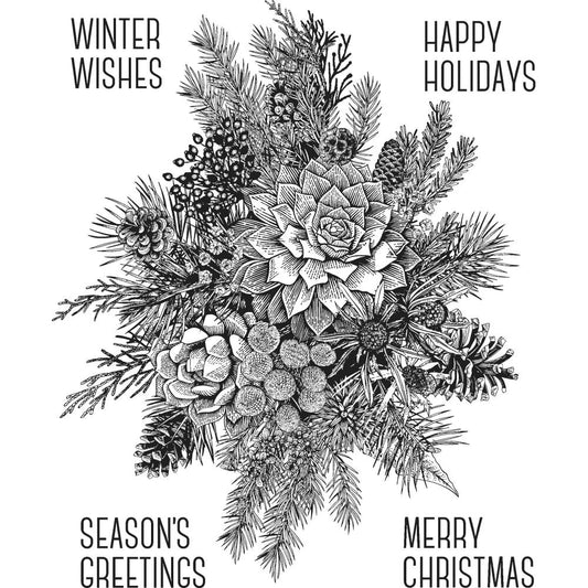 Glorious Gatherings ... set of 5 rubber stamps by Tim Holtz