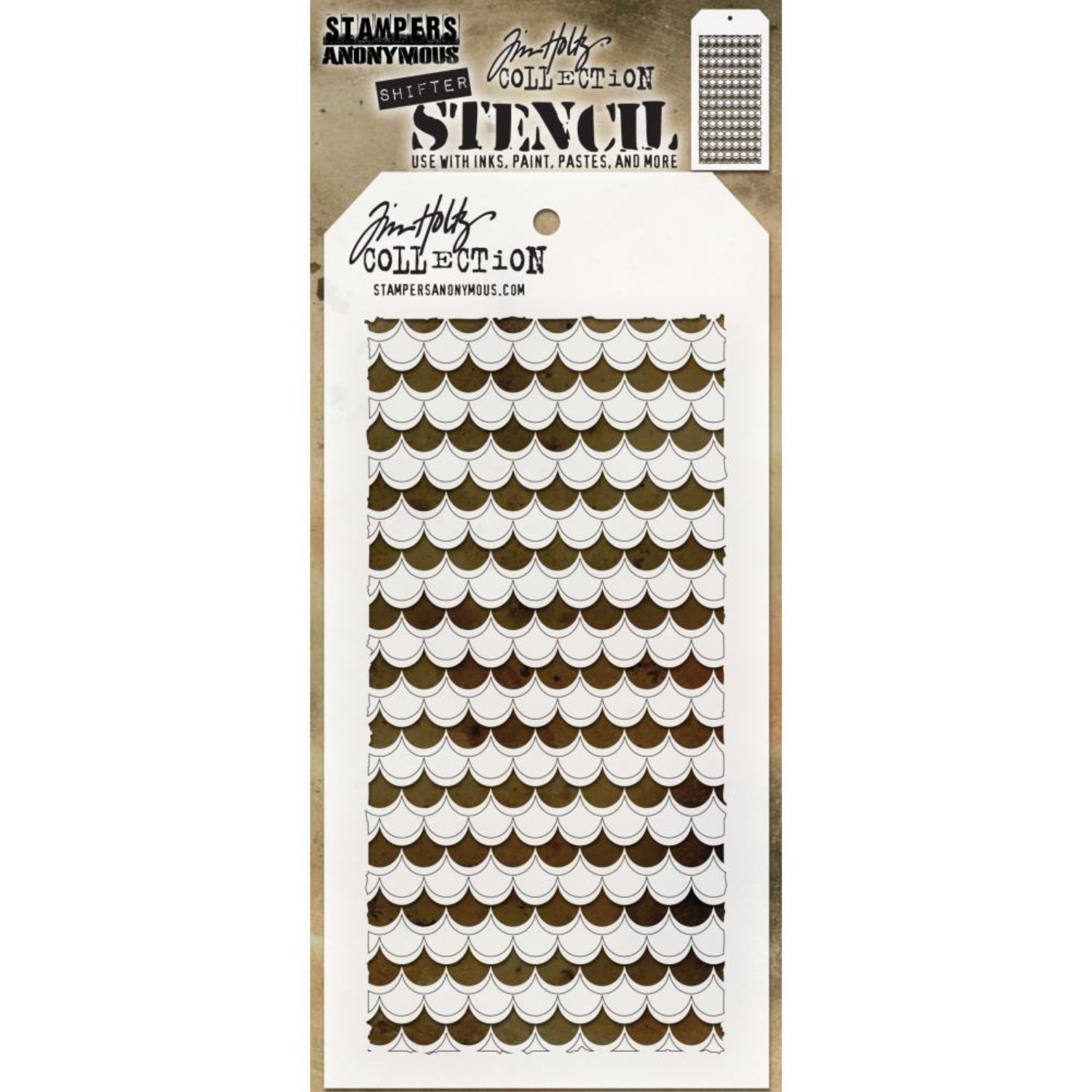 Shifter Scallops - Tim Holtz Stencil for Layering and Creating Unique Patterns
