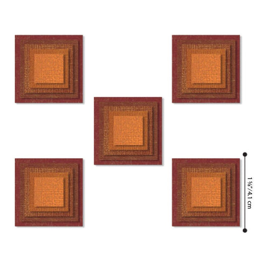 Stacked Tiles - Squares (or Diamonds) ... Thinlits - Die Cutting Templates by Tim Holtz and Sizzix. Stacked Square Tiles are very versatile Thinlits Die Cutting Templates that can be used to cut out a single shape or up to 25 shapes at once in 5 different sizes. Stacked Squares cut out frames of different sizes and thicknesses, shapes for holes (diamonds, doors, windows), a background of shapes or an abundance of pieces for collage.