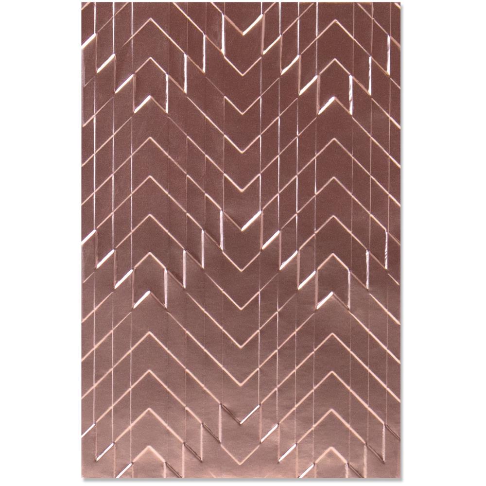Sizzix - Textured Impressions - 3D Embossing Folder - Staggered Chevrons