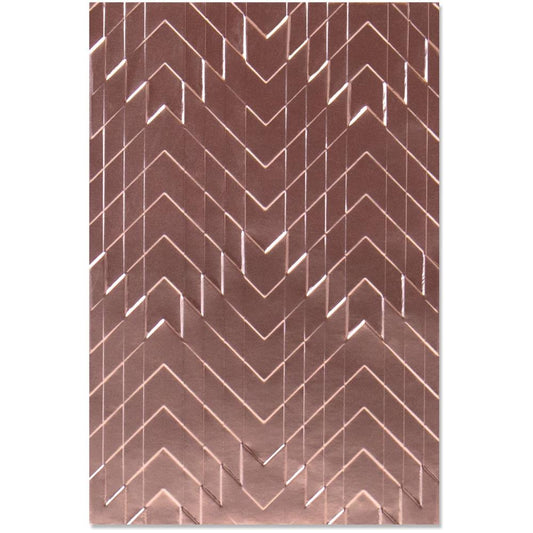 Sizzix - Textured Impressions - 3D Embossing Folder - Staggered Chevrons