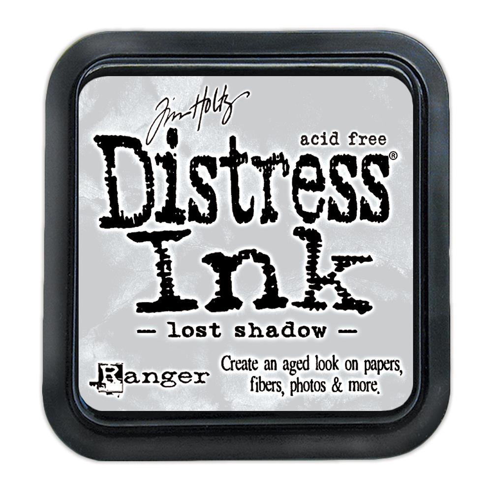 Lost Shadow, Distress Ink Pad - by Tim Holtz, Ranger ... Just one of all the beautiful colours in Ranger's Tim Holtz® Distress Ink range (3"x3" sized stamp pad). Distress Ink Pads by Tim Holtz and Ranger are a water-soluble dye based inks (the white, Picket Fence, is a pigment based) that are great for stamping, staining, colouring, painting, distressing, bookmaking, journaling, scrapbooking, mixed media and other papercrafts and visual arts.