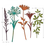 example of the sizes for Wildflower Stems (no.2) ... Thinlits Die Cutting Templates by Tim Holtz