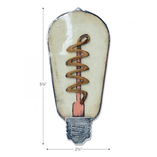 size of the Filament ... Bigz Steel Rule Die Cutting Template by Tim Holtz and Sizzix (no.664183).  This die cutting template will cut out an old fashioned light bulb or lamp along with all its pieces... the curly wire, centre post and thing that you use to screw it into a light fitting.