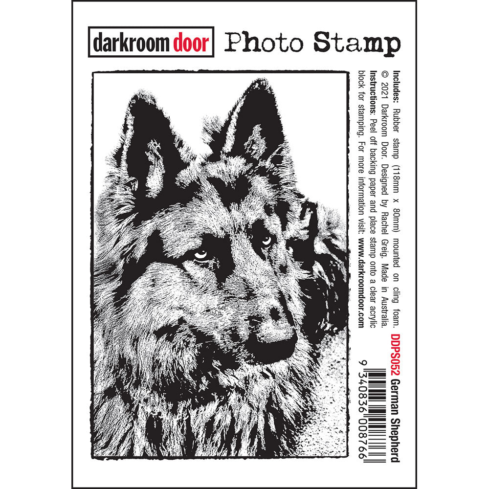 German Shepherd - Photo Stamp ... cling rubber stamp by Darkroom Door (DDPS052)