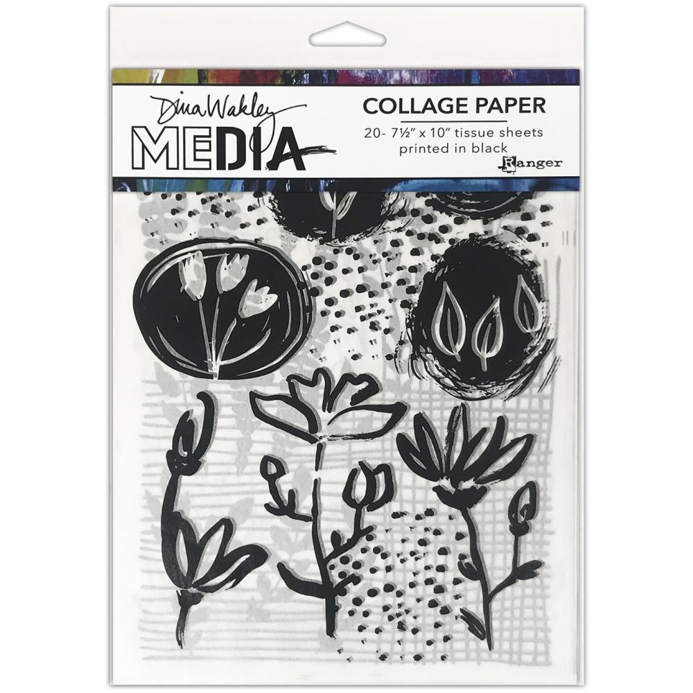 Dina Wakley Media - Collage Tissue Paper - Things That Grow - 20 Sheets