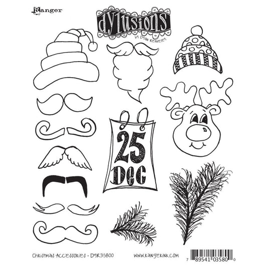 Dylusions by Dyan Reaveley Cling Stamps - Christmas Accessories