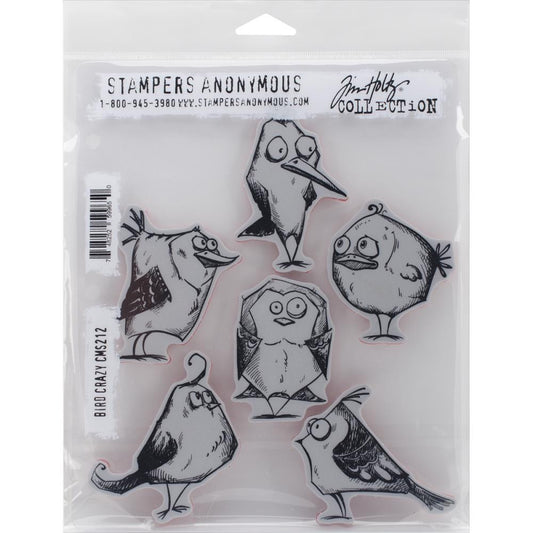 Tim Holtz Cling Stamps - Bird Crazy
