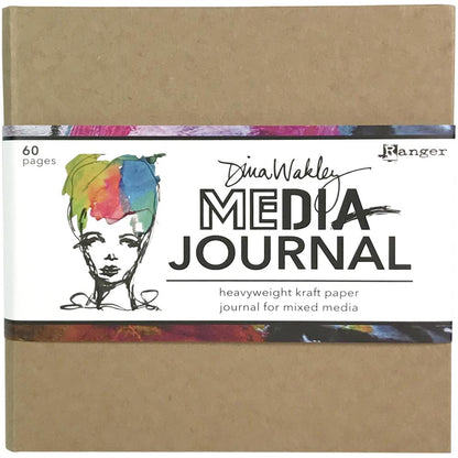 Dina Wakley MEdia art journal with heavyweight Kraft paper for mixed media, image is the cover