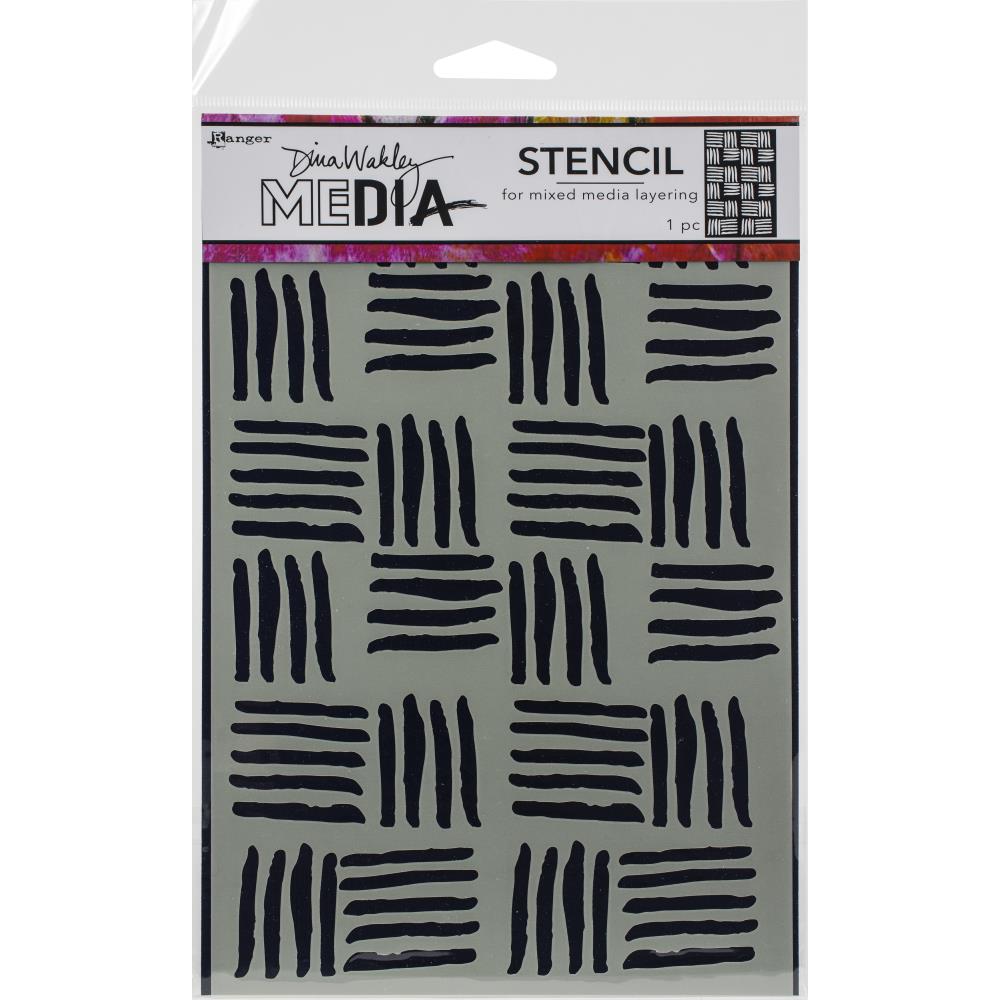 Cross Hatch - Dina Wakley Media - Stencil and Mask for visual arts and mixed media