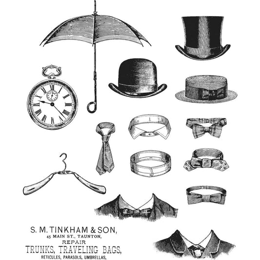 sample of Tim Holtz Cling Stamps - Distinguished cms371