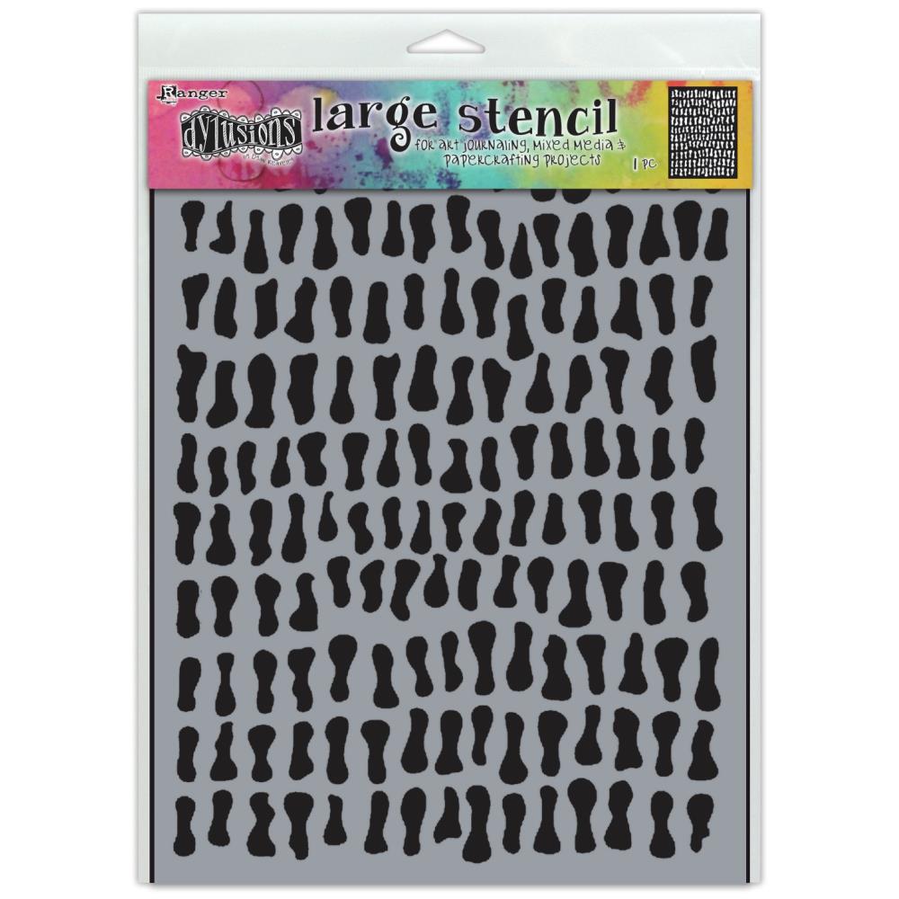 Golden Nuggets Large Stencil by Dyan Reaveley of Dylusions, for mixed media, journaling and art