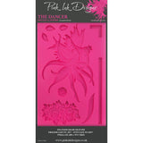 The Dancer - Silicon Creative Mould ... by Pink Ink Designs. Beautiful dancing fairy with flowers, border, leaves and petals. Overall silicone mould is 126mm x 200mm x 8mm (5" x 8").

Create amazingly detailed dimensional makes with this easy to use silicone mould by Pink Ink Designs using whatever modelling material you wish ... texture pastes, plaster, modelling pastes, modelling clay, resins, chocolate.