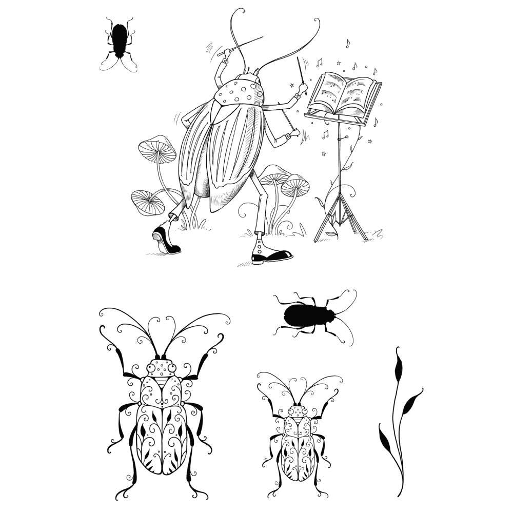 Pink Ink Designs - Small Stamps - Bug Orchestra - Conductor