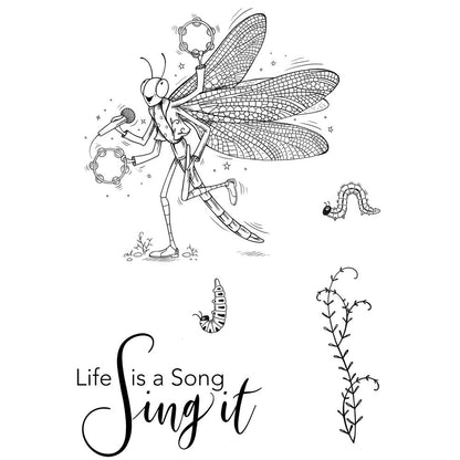 Pink Ink Designs - Stamps - Bug Orchestra - Singer