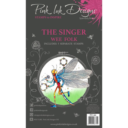 Pink Ink Designs - Small Stamps - Bug Orchestra - Singer