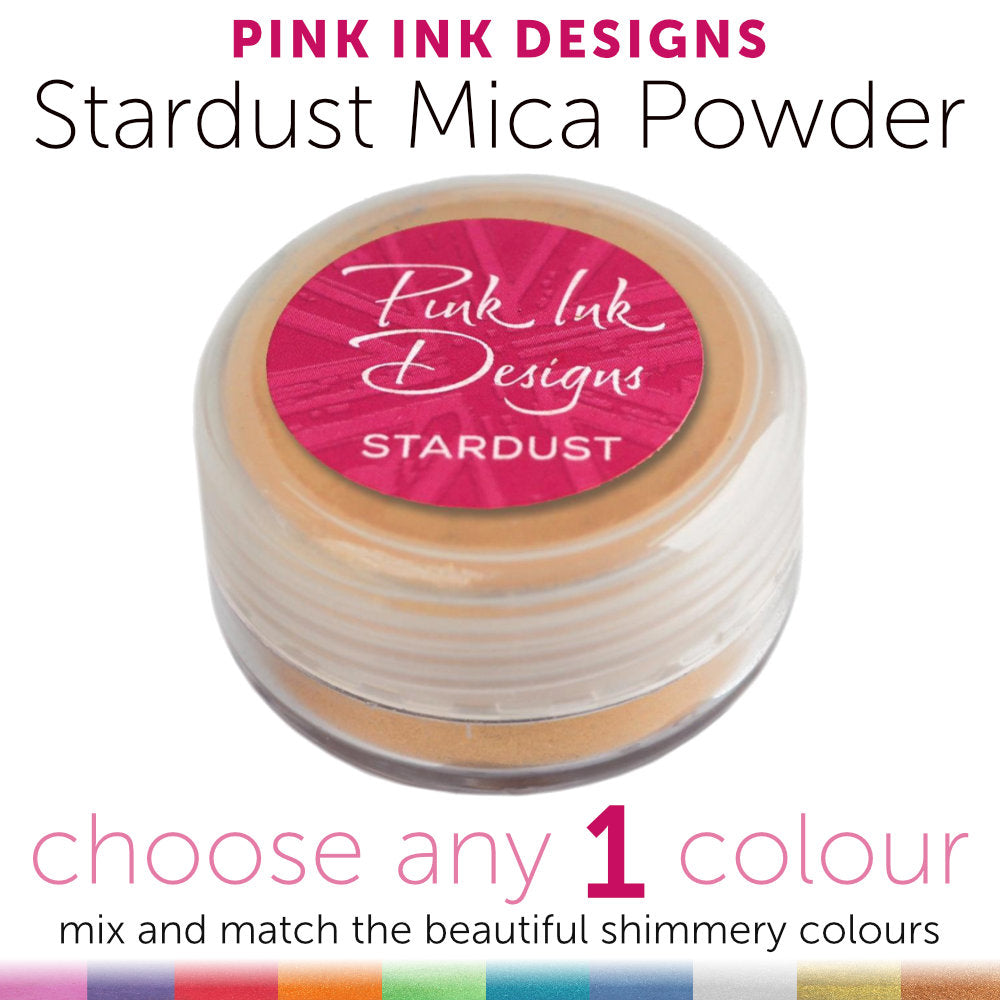 Pink Ink Designs Stardust Mica Powder, shimmery colourful pigment for arts, crafts, watercolouring and mixed media