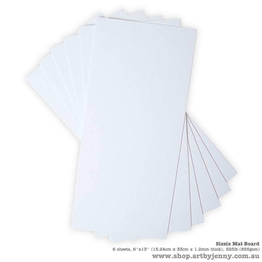 product overview of 6 sheets of  Mat Board, photo by Sizzix