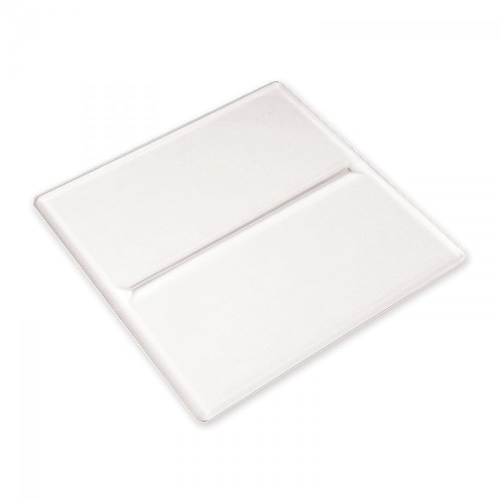 Dimensional Cutting Pad ... by Tim Holtz and Sizzix. Clear plastic cutting plate with a narrow slot used to enable cutting out interactive layers so they stay attached without the use of glues or adhesives. Size 6 1/8" x 6 1/8" pad, 3mm thick. Use this useful and simple device to cut out wings, leaves, tabs, labels and other shapes, and turn them into an interactive element, quickly and easily. Cut out your shapes so they lift off the page and stay put at the same time, no tape or glues required!