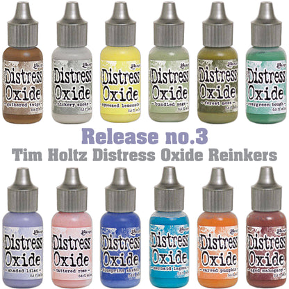 image showing the colours of Set 3 of Distress Oxide Reinker Inkpad Refill from Tim Holtz and Ranger, for sale at Art by Jenny in Australia 