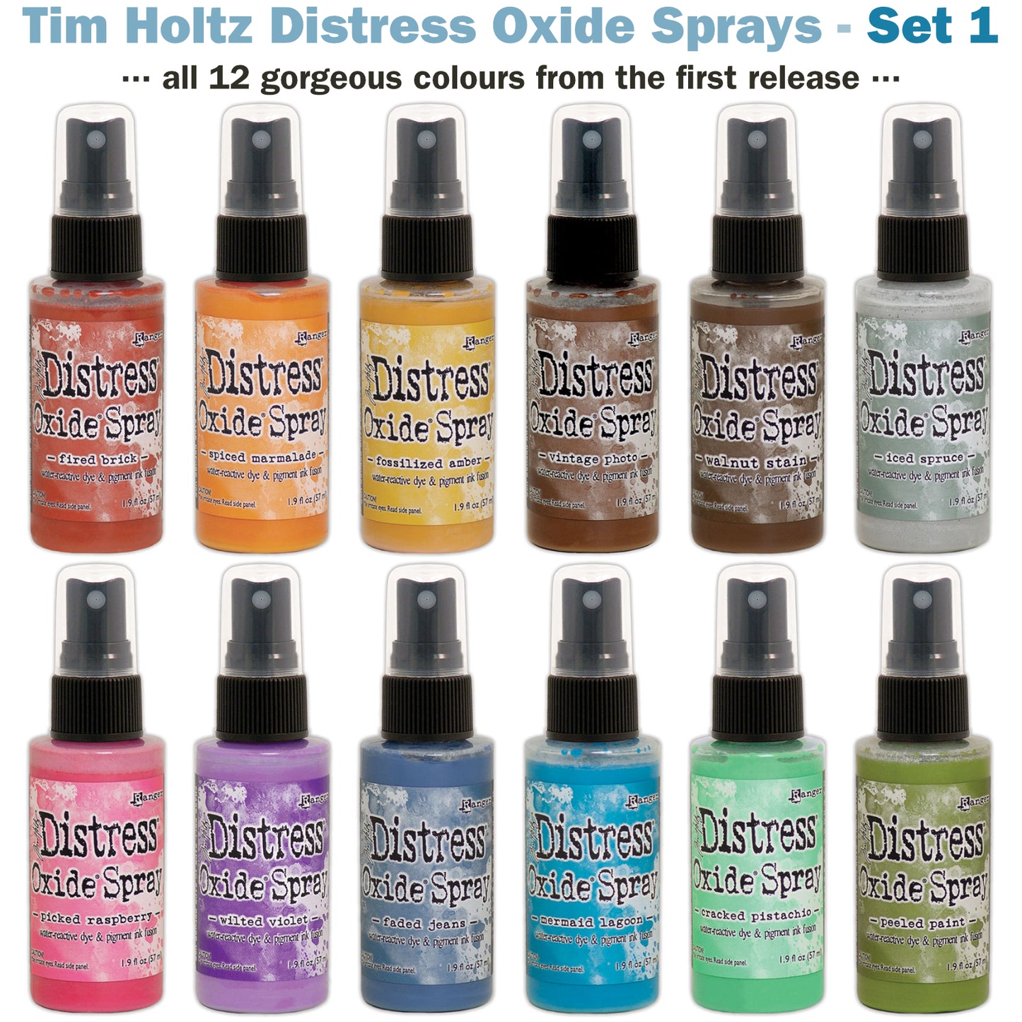 image showing Set 1 of the Distress Oxide Spray from Tim Holtz and Ranger, for sale at Art by Jenny in Australia 
