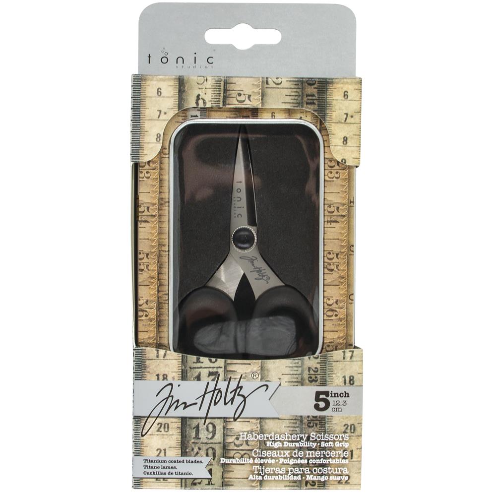 Tim Holtz Haberdashery Scissors - 5 inch - packaged