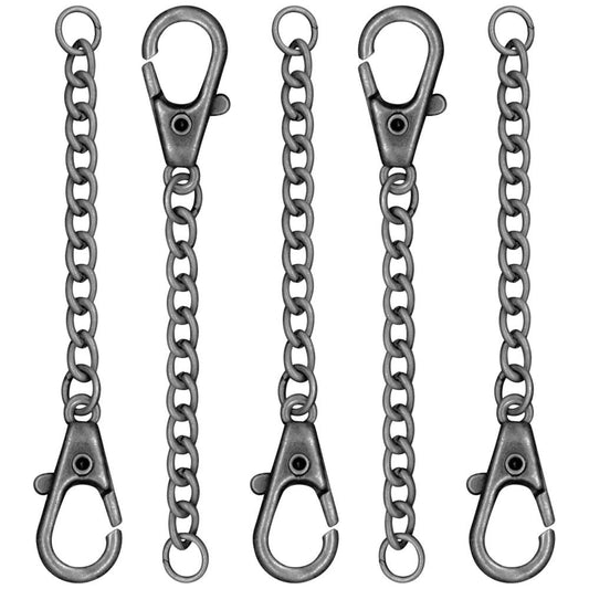 Hook Clasps Idea-Ology ... by Tim Holtz - 5 (five) vintage inspired, metal clasps with chain used to attach and hold artwork, memorabilia and other items together.