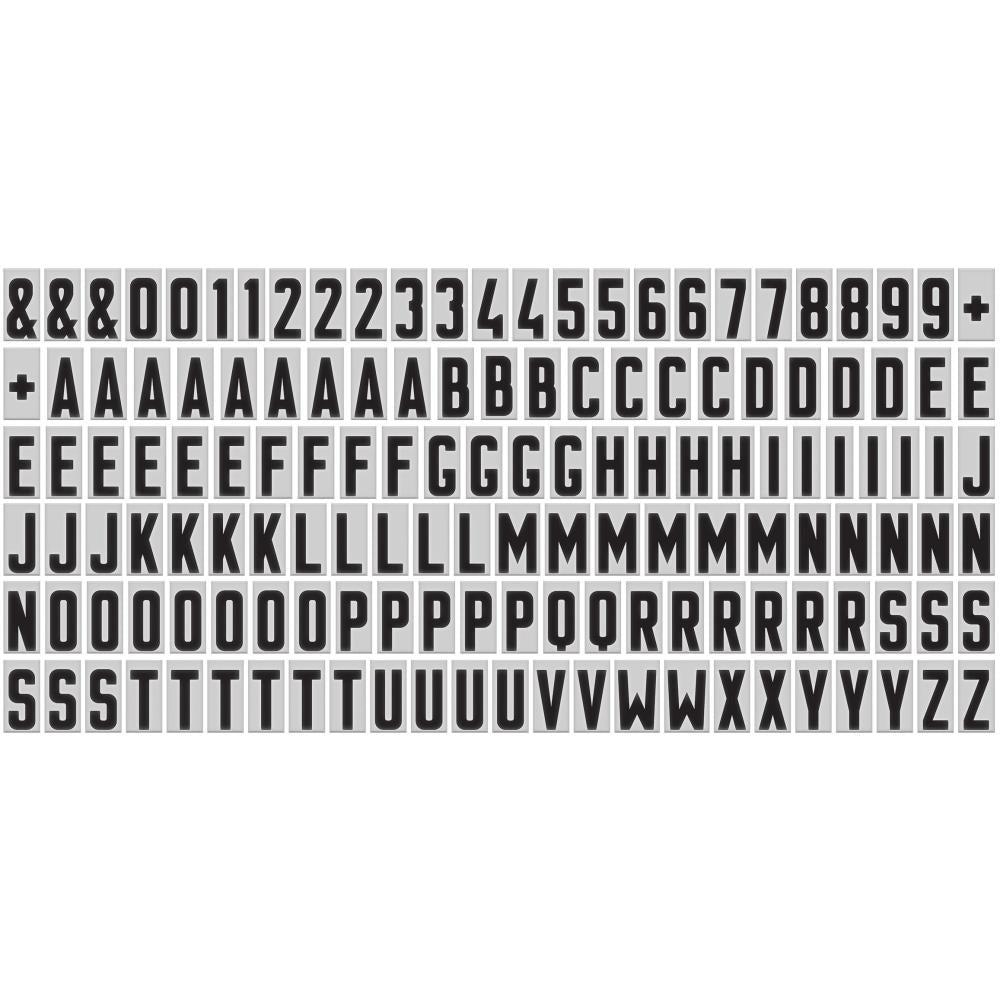 Mini Marquee Letters ... Tim Holtz Idea-Ology - 144 Transparent Tiles with black bold alphabets and numerals