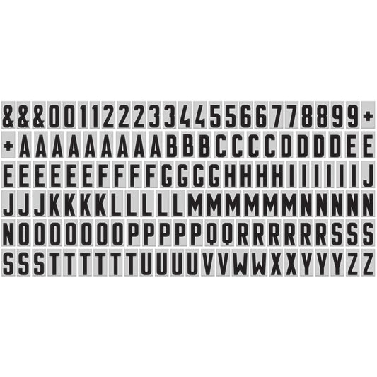 Mini Marquee Letters ... Tim Holtz Idea-Ology - 144 Transparent Tiles with black bold alphabets and numerals