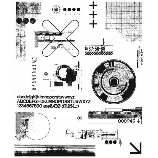 overview of the design elements of Mini Glitch by Tim Holtz