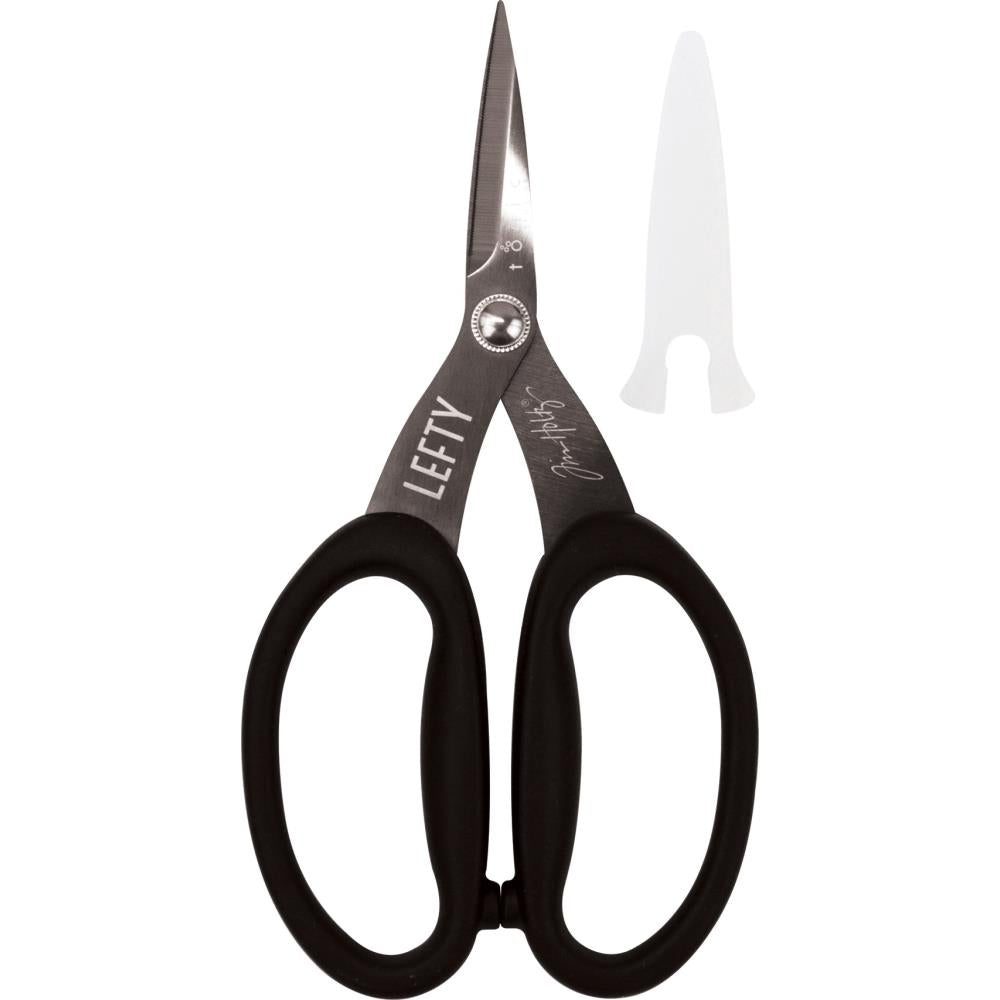close up of Left Handed Non Stick Titanium Micro Serrated Scissors by Tim Holtz