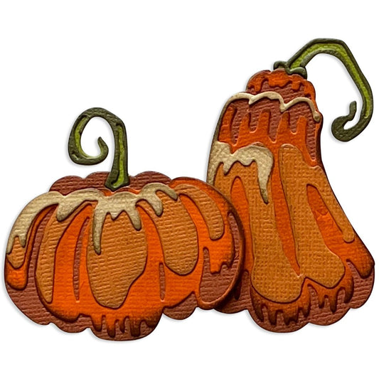 Pumpkin Duo ... Thinlits - Colorize Die Cutting Templates by Tim Holtz and Sizzix (no. 665999). Pair of ripe pumpkins.