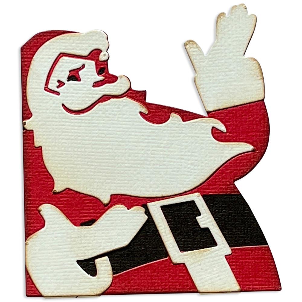Retro Santa - Sizzix Thinlits die cutting templates by Tim Holtz. A wonderful vintage design of Father Christmas or Santa Claus (no.666071).