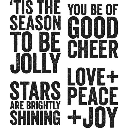 Bold Tidings One - Tim Holtz Cling Rubber Stamps for Christmas 2020 at Art by Jenny
