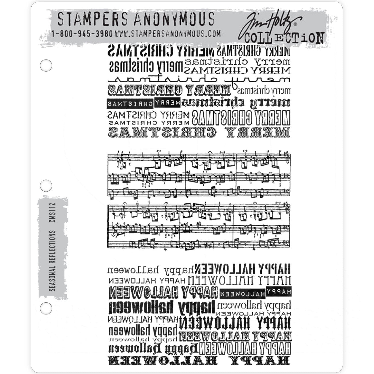 Tim Holtz Cling Stamps - Seasonal Reflections