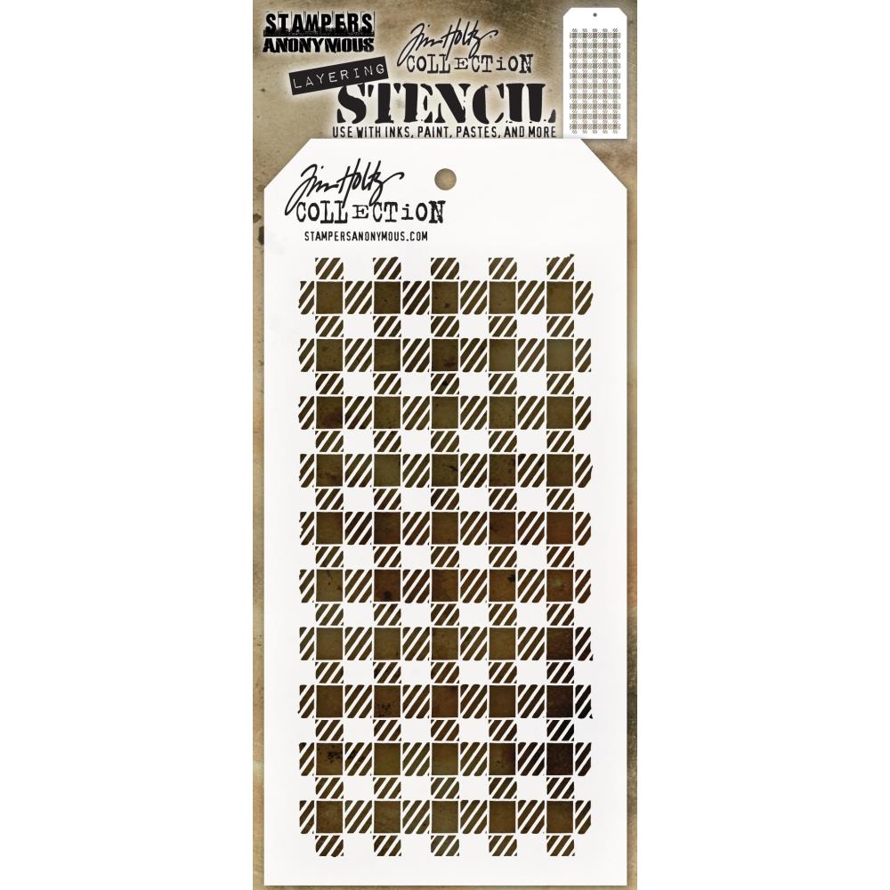 Tim Holtz Layering Stencil - Gingham