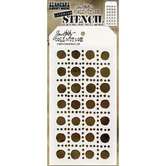 Tim Holtz Stampers Anonymous layering stencil called Dotted Line, THS155