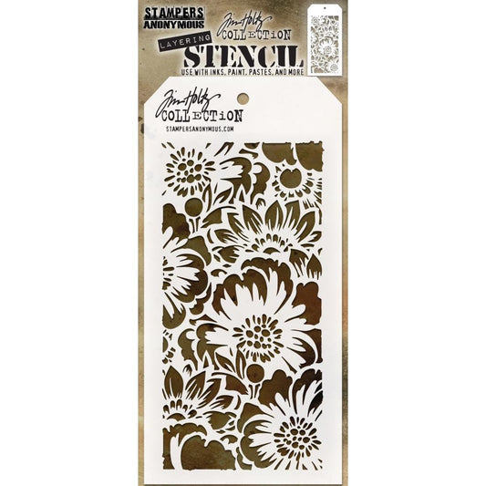 Bouquet  - Tim Holtz Layering Art Stencil for Mixed Media