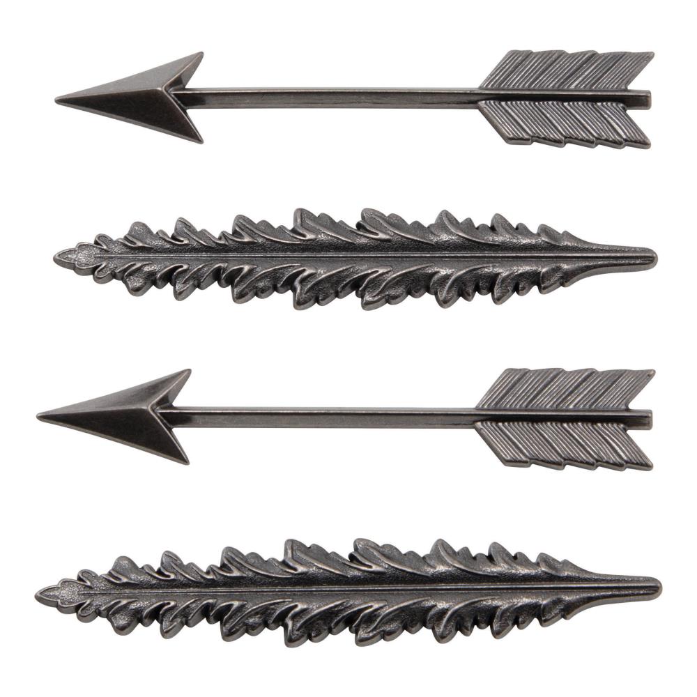 photo of Quill and Arrow, Metal Adornments ... by Tim Holtz Idea-Ology showing the details in the moulding of the metal embellishments