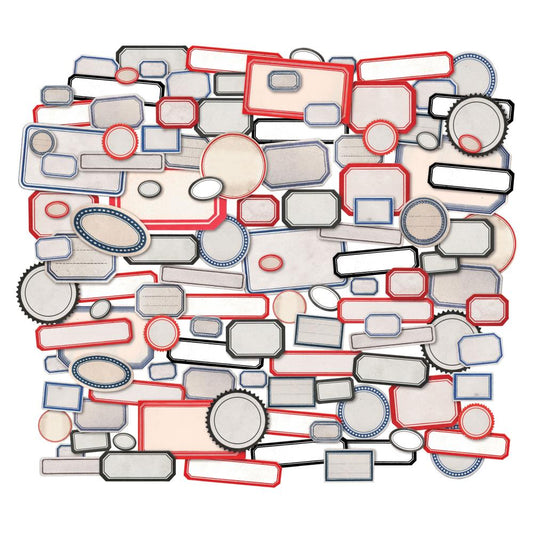 Tim Holtz Idea-Ology - Ephemera Snippets - Labels - 120 Pieces