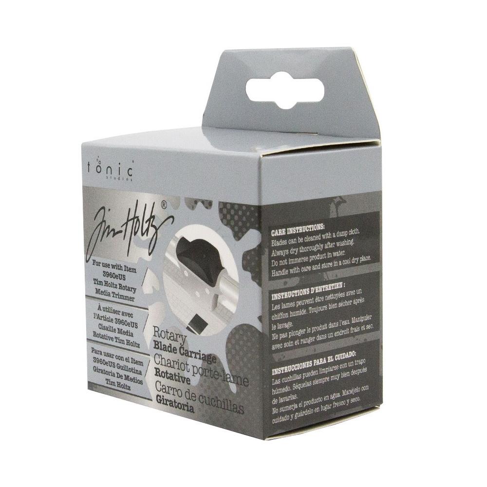 Replacement Blade with Carriage (for the Tim Holtz Rotary Media Trimmer) - by Tim Holtz and Tonic Studio ... a spare blade for a professional trimmer designed with makers in mind for all kinds of papercraft creativity. Pack contains 1 (one) Rotary Blade Carriage, 1 (one) Allen key and instructions.