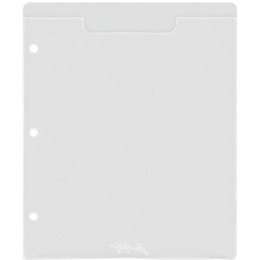 example of Stamp Storage Pocket Pages - Tim Holtz ... 8 (eight) clear pockets for storing clear and rubber stamps, journal fodder and other flat items. Each page is (approx) 7" x 8.5" (17.78cm x 21.59cm), with handy holes on the long edge.
Simple storage solution for (not wood mounted) cling stamps, whether rubber, clear acrylic or polymer. Organise all your loose stamps so they are easy to find and therefore use.