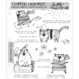 Tim Holtz Cling Stamps - Snarky Cat Christmas