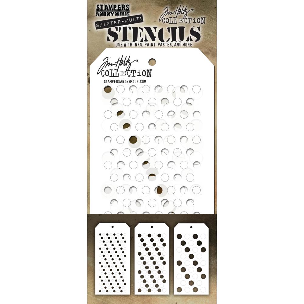 Tim Holtz Stencils Shifter MultiDots Set of 3