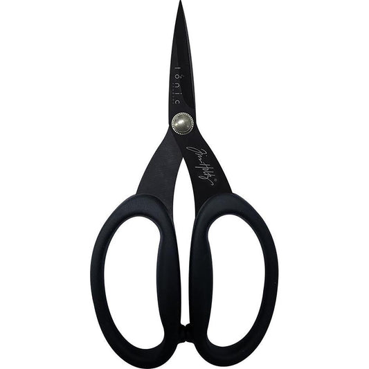 7 inch Snips, Scissors by Tim Holtz and Tonic Studios ... Strong and Sharp, Durable, Non-Stick, Titanium Micro-Serrated Blades, large ergonomic handles. Exceptional, versatile and strong scissors have a duo-blade feature (one micro serrated blade and one very sharp blade) making them excellent scissors for cutting all types of materials including plastic packaging, rubber, fabrics, cork, wire and thin sheet metal. Plus the usuals we use every day like paper, card, kraft and acetate.