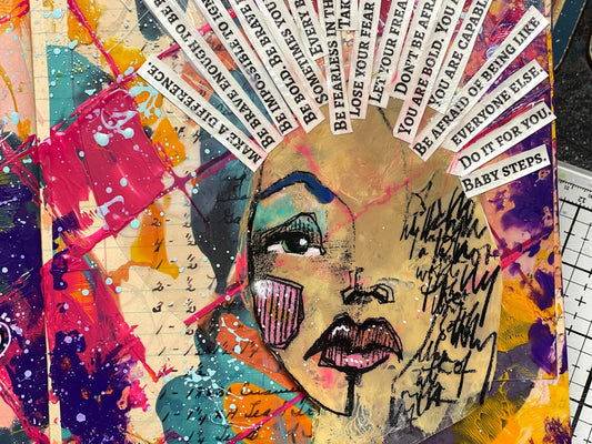 Be Bold Art Journal Page
