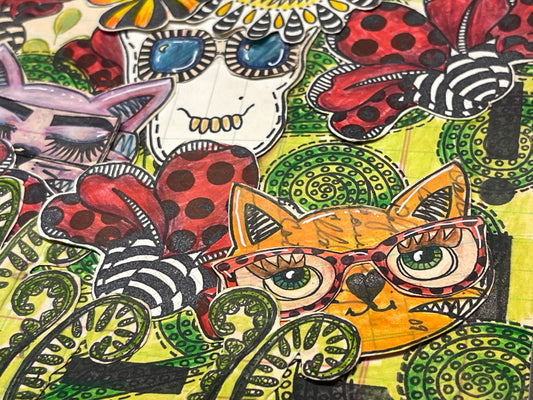 Gardening with Cats and Flowery Skulls