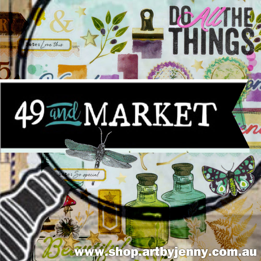 Unlock endless creative possibilities with this selection of papercrafting and scrapbooking products, inks and supplies by 49 and Market.